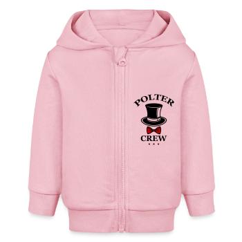 Polter Crew Verlobung Hochzeit - Baby Organic Kapuzenjacke Baby Connector von Stanley/Stella - Hellrosa - Vorne
