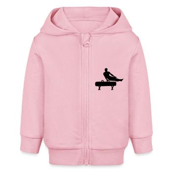 gymnast sport - Baby Organic Kapuzenjacke Baby Connector von Stanley/Stella - Hellrosa - Vorne