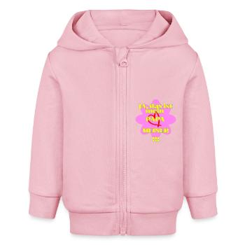 Mon père - Veste à capuche bébé bio Stanley/Stella - rose pâle - Devant