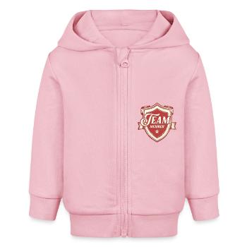 Team Member - Baby Organic Zip-up Hoodie by Stanley/Stella - cotton pink - Front