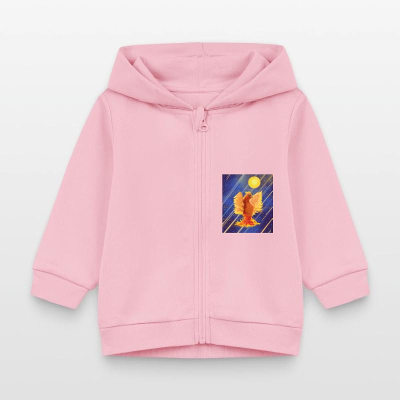 Kosmisch leuchtender Feuervogel: Cyber-Semurg Baby Organic Kapuzenjacke Baby Connector von Stanley/Stella