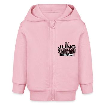 Junggesellen Abschied Team - Baby Organic Kapuzenjacke Baby Connector von Stanley/Stella - Hellrosa - Vorne