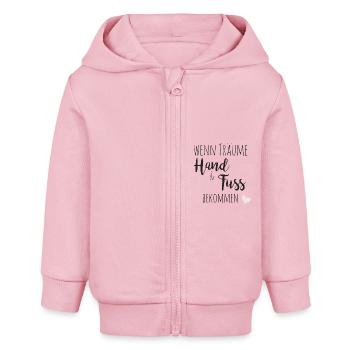 Wenn Träume Hand und Fuß bekommen - Teil 1 - Baby Organic Kapuzenjacke Baby Connector von Stanley/Stella - Hellrosa - Vorne