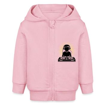DJ Party Turntables - Baby Organic Kapuzenjacke Baby Connector von Stanley/Stella - Hellrosa - Vorne
