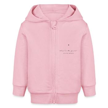 Point Modern Calligraphy Minimalist with Humor - Baby Organic Zip-up Hoodie by Stanley/Stella - cotton pink - Front