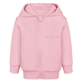 Fine line Modern Calligraphy Minimalist Humor - Baby Organic Zip-up Hoodie by Stanley/Stella - cotton pink - Front