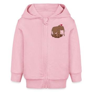 Koffer voller Liebe - Baby Organic Kapuzenjacke Baby Connector von Stanley/Stella - Hellrosa - Vorne