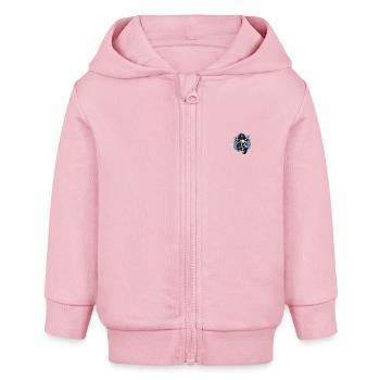 Motorrad Biker Gorilla - Baby Organic Kapuzenjacke Baby Connector von Stanley/Stella - Hellrosa - Vorne