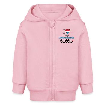 J’adore mon Luxembourgeois Tatta - Veste à capuche bébé bio Stanley/Stella - rose pâle - Devant