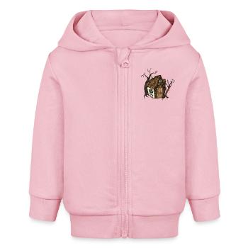 Hexenhaus Knusperhäuschen - Baby Organic Kapuzenjacke Baby Connector von Stanley/Stella - Hellrosa - Vorne