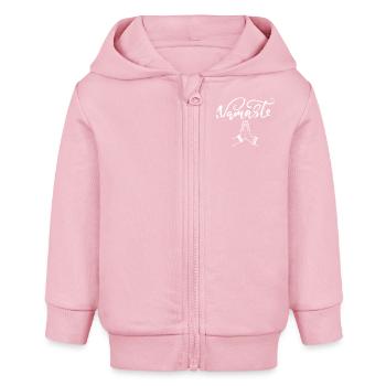 Namaste - Ich grüsse das Licht in uns allen - Baby Organic Kapuzenjacke Baby Connector von Stanley/Stella - Hellrosa - Vorne