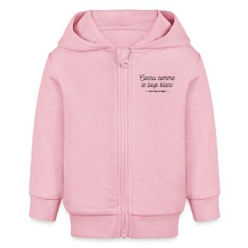 Connu comme le loup blanc - Veste à capuche bébé bio Stanley/Stella - rose pâle - Devant