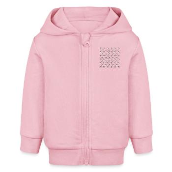 Einhörner 1 - Baby Organic Kapuzenjacke Baby Connector von Stanley/Stella - Hellrosa - Vorne