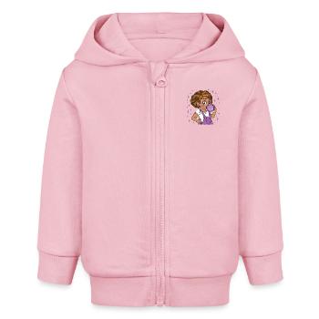 Mariama - Bubble Gum Girl - Veste à capuche bébé bio Stanley/Stella - rose pâle - Devant