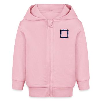 Square frame - Baby Organic Zip-up Hoodie by Stanley/Stella - cotton pink - Front