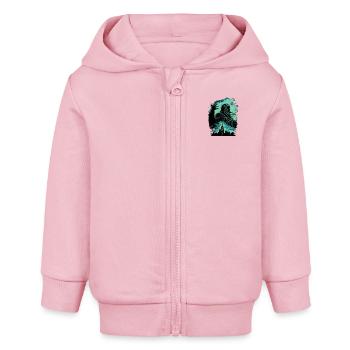 Monstre in der Stadt - Baby Organic Kapuzenjacke Baby Connector von Stanley/Stella - Hellrosa - Vorne