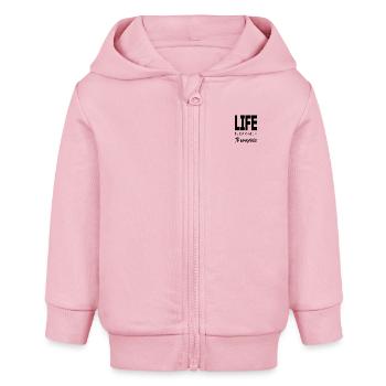 Life is too short - Baby Organic Kapuzenjacke Baby Connector von Stanley/Stella - Hellrosa - Vorne