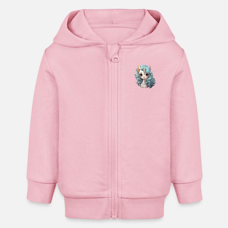 UNI3 - Veste à capuche bébé bio Stanley/Stella - rose pâle