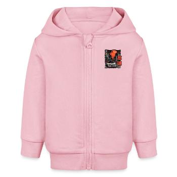 JDM Lancer Evo Vintage Street Racing - Baby Organic Zip-up Hoodie by Stanley/Stella - cotton pink - Front