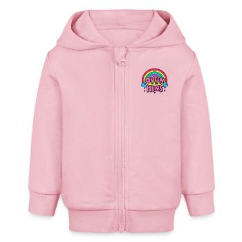 Königin der Hunnen - Baby Organic Kapuzenjacke Baby Connector von Stanley/Stella - Hellrosa - Vorne