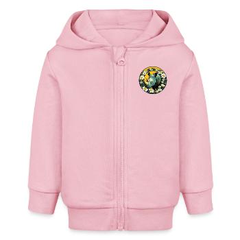 Nashorn - Baby Organic Kapuzenjacke Baby Connector von Stanley/Stella - Hellrosa - Vorne