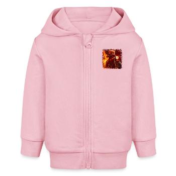 Mit Custom Painting zum einzigartigen Look - Baby Organic Kapuzenjacke Baby Connector von Stanley/Stella - Hellrosa - Vorne
