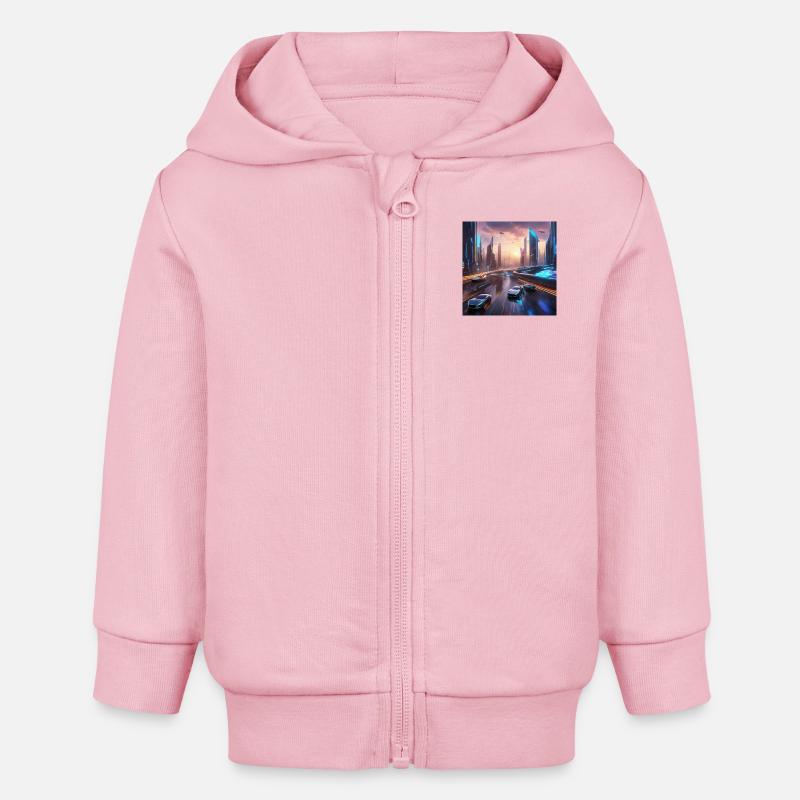 Futur - Veste à capuche bébé bio Stanley/Stella - rose pâle