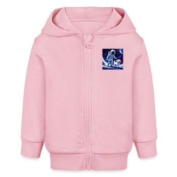 Moonwalk - Baby Organic Kapuzenjacke Baby Connector von Stanley/Stella - Hellrosa - Vorne