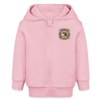 Igel - Baby Organic Kapuzenjacke Baby Connector von Stanley/Stella - Hellrosa - Vorne
