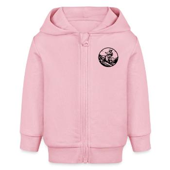 Mountain Bike Bicicletta Sport - Felpa con cappuccio con zip neonato bio di Stanley/Stella - rosa chiaro - Fronte