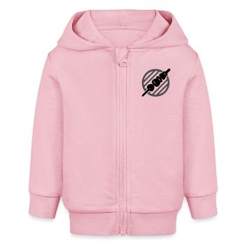 Kebab Grillen - Baby Organic Kapuzenjacke Baby Connector von Stanley/Stella - Hellrosa - Vorne