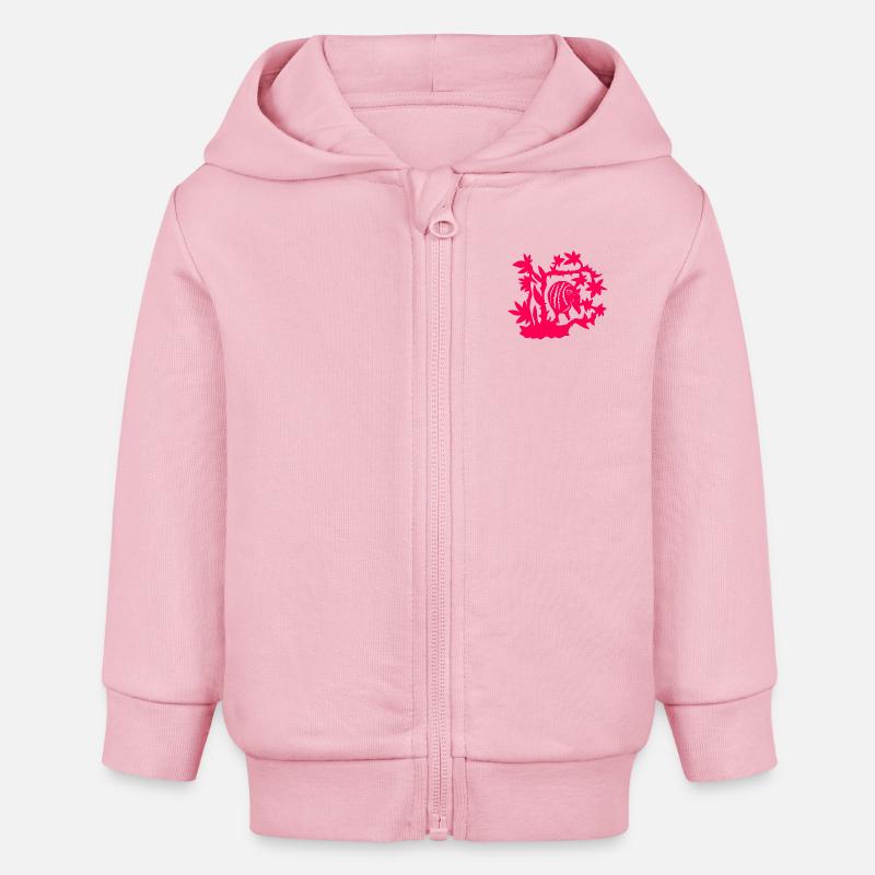 Tatou - Veste à capuche bébé bio Stanley/Stella - rose pâle