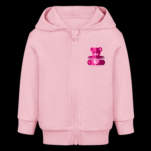 Rocks Teddy Bear - Pink - Stanley/Stella Bio zip-hoodie BABY CONNECTOR