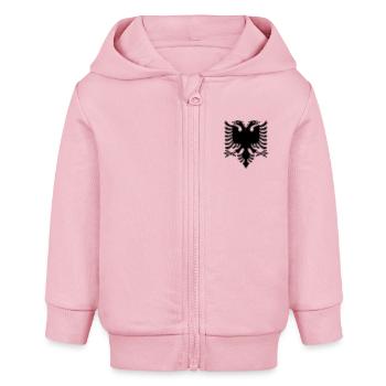 Doppelkopf Eagle_V2 - Baby Organic Kapuzenjacke Baby Connector von Stanley/Stella - Hellrosa - Vorne