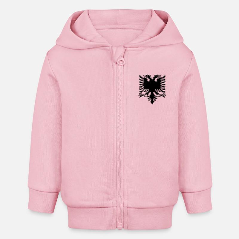 Double Headed Eagle_V2 - Veste à capuche bébé bio Stanley/Stella - rose pâle