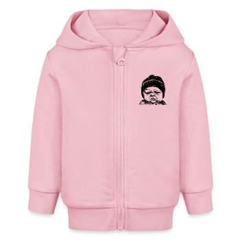 The Grumpy Baby - Baby Organic Zip-up Hoodie by Stanley/Stella - cotton pink - Front