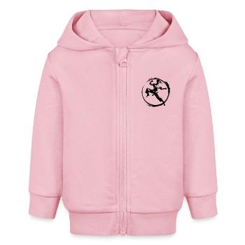 Karate Sport Fighter - Baby Organic Zip-up Hoodie by Stanley/Stella - cotton pink - Front