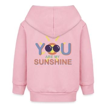 Tu es mon rayon de soleil / Motivation / Été / Soleil - Veste à capuche bébé bio Stanley/Stella - rose pâle - Dos