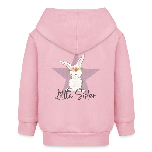 Little Sister - Gift for little sisters - Stanley/Stella Bio zip-hoodie BABY CONNECTOR