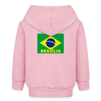 Brasília Stadt in brasilianischer Flagge - Baby Organic Kapuzenjacke Baby Connector von Stanley/Stella - Hellrosa - Hinten