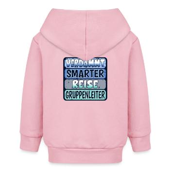 VERDAMMT SMARTER REISE GRUPPENLEITER SPRÜCHE - Baby Organic Kapuzenjacke Baby Connector von Stanley/Stella - Hellrosa - Hinten