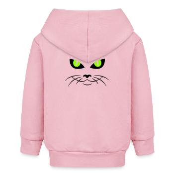 cat face - katzengesicht - Baby Organic Kapuzenjacke Baby Connector von Stanley/Stella - Hellrosa - Hinten