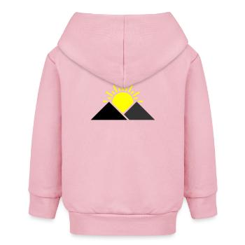 Sonne Berge Landschaft - Baby Organic Kapuzenjacke Baby Connector von Stanley/Stella - Hellrosa - Hinten