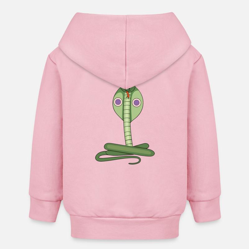 Serpent - Veste à capuche bébé bio Stanley/Stella - rose pâle