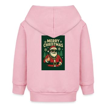 Chilliger Santa mit Sonnenbrille - Baby Organic Kapuzenjacke Baby Connector von Stanley/Stella - Hellrosa - Hinten