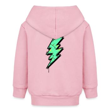 Lightning Style Lightning Abstract - Baby Organic Zip-up Hoodie by Stanley/Stella - cotton pink - Back