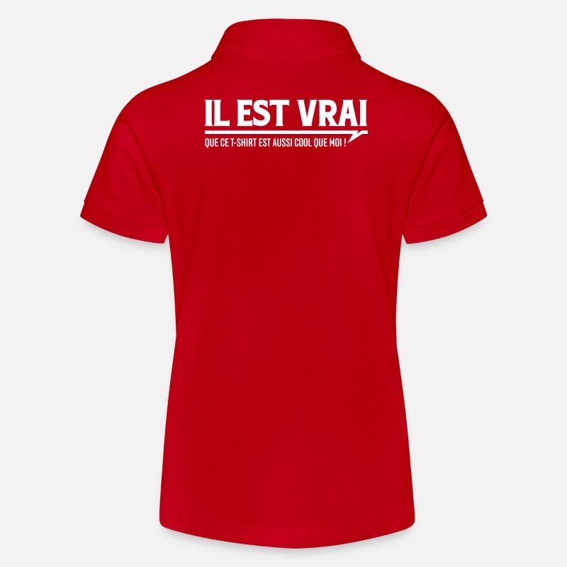 IL EST VRAI -que ce t-shirt est aussi cool que moi - Polo bio MINI SPRINTER Stanley/Stella Ado - rouge