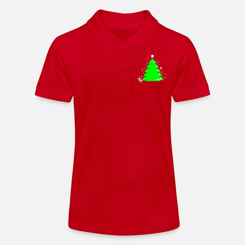 Noël - Noël - Noël - Arbre de Noël - 2C - Polo bio MINI SPRINTER Stanley/Stella Ado - rouge