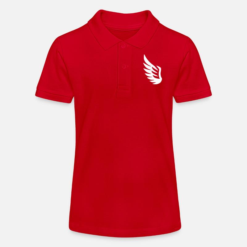 Ailes d’ange symbole unique blason vectoriel - Polo bio MINI SPRINTER Stanley/Stella Ado - rouge