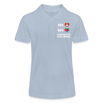 Eritrea und Schweiz 100% Genial Flagge - Stanley/Stella Teenager Bio-Poloshirt MINI SPRINTER - Rot - Vorne